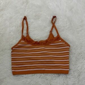 Aerie Lace Trimmed Rust Tank